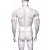 Arreio Harness Masculino Elástico Branco Com Argola 3,5 Cm Peniano - Imagem 2