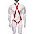 Arreio Harness Masculino Elástico Vermelho Com Argola 3,5 Cm Peniano - Imagem 1