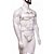 Body Arreio Harnes Masculino em Elástico Branco Com Cinto e Peitoral - Imagem 3
