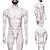 Arreio Harness Masculino Em Elástico Branco Completo Peitoral - Imagem 1