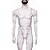Arreio Harness Masculino Em Elástico Branco Completo Peitoral - Imagem 4