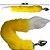 Plug Anal de 7cm com Cauda de Raposa Amarela Ponta Branca - Imagem 1