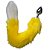 Plug Anal de 7cm com Cauda de Raposa Amarela Ponta Branca - Imagem 5