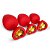Kit Com 3 Plugs Anais Coração Em Silicone Vermelho Com Pedra - Imagem 1