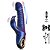 Vibrador Ponto G Com Estimulador Rabbit Aveludado Azul - USB - Imagem 1