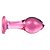 Plug Anal Grande em Vidro Rosa Translucido 9x3,5 Cm - Imagem 2