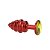 Plug Anal 9 x 4 Cm Metal Vermelho Espiral Pedra Colorida - Imagem 2