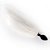 Plug Anal Silicone Black Cauda Curta Branco LED Multicor 7x2,8Cm - Imagem 2