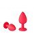 Plug Anal P Silicone Vermelho 7x2,8 Cm Joia Removível - Imagem 2