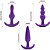 Kit com 4 Plugs Anais com Diferentes Diâmetros na Cor Roxa - Imagem 4