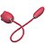 Vibrador Formato Rosa de 2 Pontas Estimula Clitóris e Seio - Imagem 3