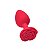 Plug Anal Vermelho em Silicone Flexível Com Formato de Rosa - Imagem 3