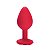 Plug Anal Vermelho em Silicone Com Formato de Rosa 8,5x3,5cm - Imagem 4