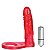 Anel Companheiro Vermelho com Vibrador 13,5cm - Sex shop - Imagem 2