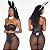 Fantasia Coelhinha Negra Playboy Pimenta Sexy - Sexshop - Imagem 1