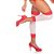 Meia Leg 7/8 com Renda Branco com Vermelho Pimenta Sexy - Meia Sex - Imagem 1