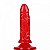 Pênis Consolo Realístico Vermelho macio 13X3,3cm - Sexshop - Imagem 2