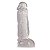 Pênis Prótese com escroto Kong - 19,5x5,5 cm - Translúcido - Sexshop - Imagem 1