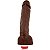 Pênis Real Peter Com Escroto e vibrador BOSS Marrom - 4x19 cm - Sex Shop - Imagem 3