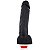 Pênis Real Peter Com Escroto e vibrador BOSS Preto - 4x19 cm - Sex Shop - Imagem 1