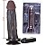 Pênis Real Preto com Vibrador externo 18x4,5cm Hot Flowers - Sexshop - Imagem 2