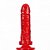 Pênis Realístico Gostoso Vermelho macio 17,5x3,8cm - Sexshop - Imagem 2