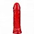 Pênis Realístico Macio Vermelho 19,5x4cm - Sexshop - Imagem 1