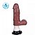 Pênis Realístico Vibrador e Ventosa 15x4 Marrom - Sexy shop - Imagem 2