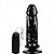 Pênis Realístico Vibrador e Ventosa 19x5 Preto - Sexyshop - Imagem 1