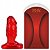 Plug dilatador anal feito em material macio Vermelho - Sexshop - Imagem 1