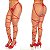 Tanga Laçarote Vermelha com Fita nas Pernas - Calcinha Sexy - Imagem 1