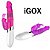 Vibrador Jack Rabbit Rotativo USB em Jelly - Vibrador de Luxo iGox - Sex shop - Imagem 1