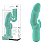 Vibrator Fantasy Males - Silicone Rechargeable W/Ultimate Clitoris Stimulator - 17cm verde - Sexshop - Imagem 1