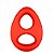 Anel peniano Duplo em silicone vermelho - Anniyatoys - Sexshop - Imagem 1