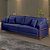 Sofá 4 Lugares 2,50 Metros Panamá com 4 Almofadas para Sala de Estar Aveludado Azul - Mobília Mobília - Imagem 5