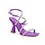 Sandália Salto Flare Shiny Tiras Strass Egeu Roxo Kah Bispo - Imagem 2