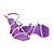 Sandália Salto Flare Shiny Tiras Strass Egeu Roxo Kah Bispo - Imagem 4