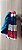 Gola crochê dupla azul e vermelho - Imagem 2