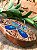 Placa de Madeira Rústica - borboleta azul - Imagem 2