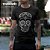Camiseta Threeb Preta Caveira Mexicana Branca - Imagem 1