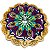 Incensário Mandala em Cerâmica e base em MDF 7,5cm - Mandala Cód. 022 - Imagem 1