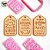 Kit Tag Feito a mão, Artesanal e Gratidão | Cortador + Carimbo de biscoito | 7 cm - Imagem 1