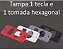 TAMPA 1 TECLA + 1 TOMADA HEXAGONAL CAIXA 1/2"-3/4" PVC ANTICHAMA - Imagem 1