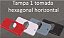 TAMPA 1 TOMADA HEXAGONAL HORIZONTAL CAIXA 1/2"-3/4" PVC ANTICHAMA - Imagem 1