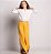 Calça Infantil Menina Fenda Amarelo Mel - Imagem 3
