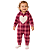 Macacão Bebê Inverno Carter’s Rosa Xadrez Super Quentinho - Imagem 1