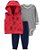 CONJUNTO 3 PEÇAS COLETE CARTER´S - VERMELHO - Imagem 1
