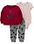 CONJUNTO FLEECE 3 PEÇAS CARTER´S - MARSALA - Imagem 1