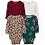 KIT BODY 4 PEÇAS MANGA LONGA ANIMAL PRINT- MENINA - Imagem 1