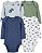 KIT BODY 4 PEÇAS MANGA LONGA CARTERS FLORAL MENINA - Imagem 1